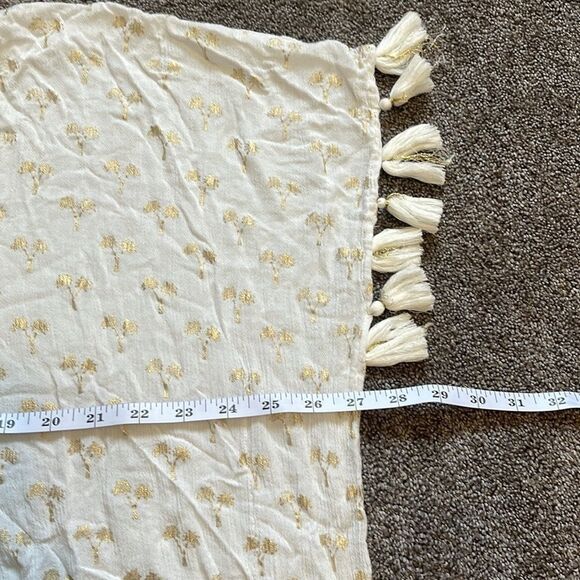 Z&L gold and white palm tree swimsuit cover up size S - Picture 13 of 13